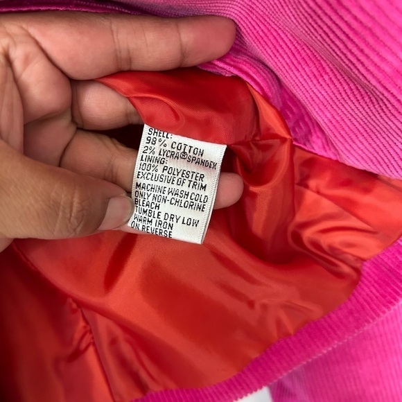 VINTAGE TALBOTS CORDUROY INK ONE BUTTON BLAZER JACKET SIZE 6P - Picture 9 of 10